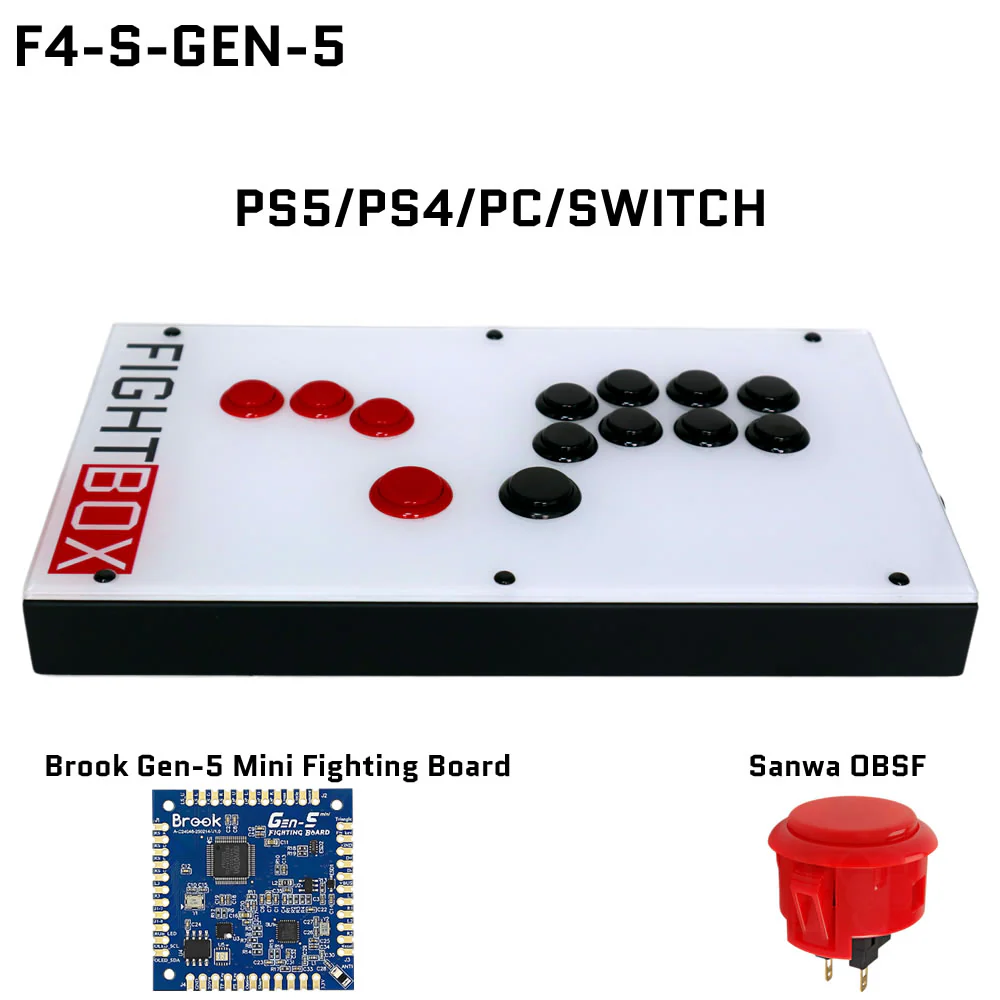 FightBox F-GEN-5 All Button Leverless Arcade Game Controller for PS5/PS4/PC/SWITCH