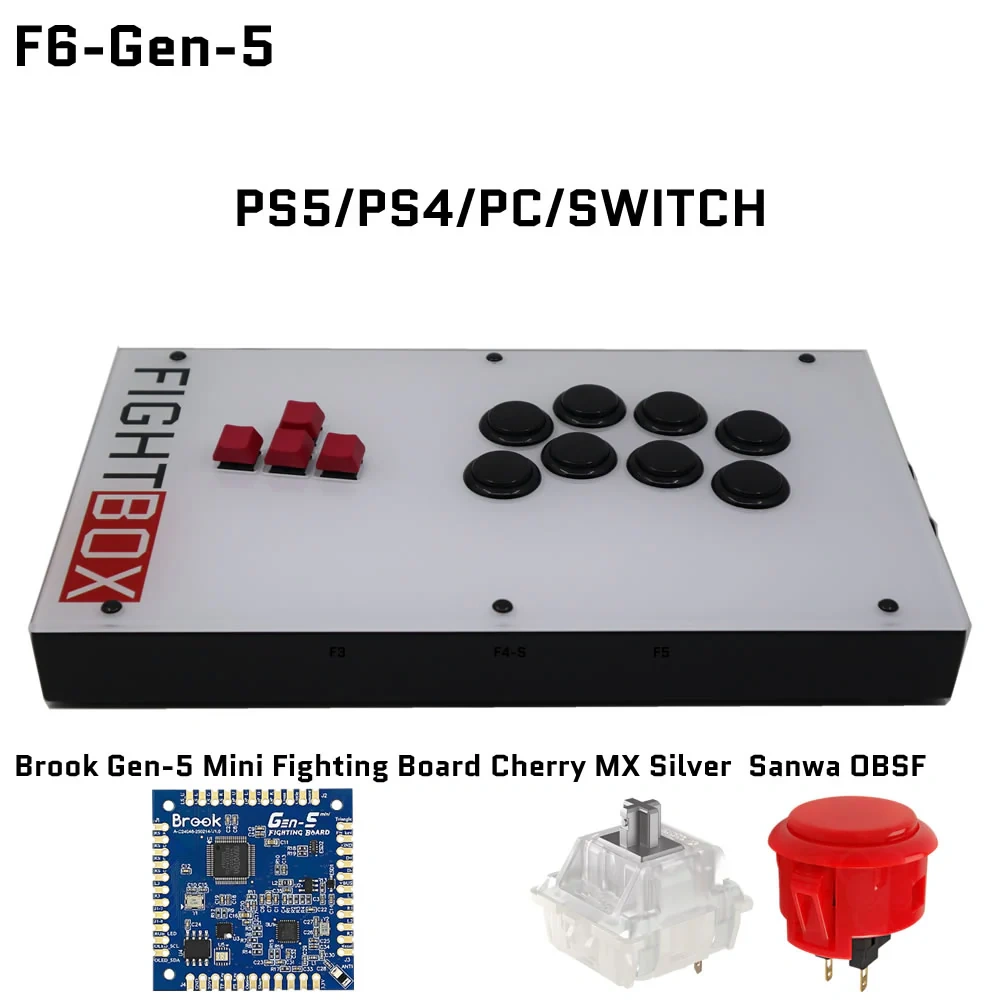 FightBox F-GEN-5 All Button Leverless Arcade Game Controller for