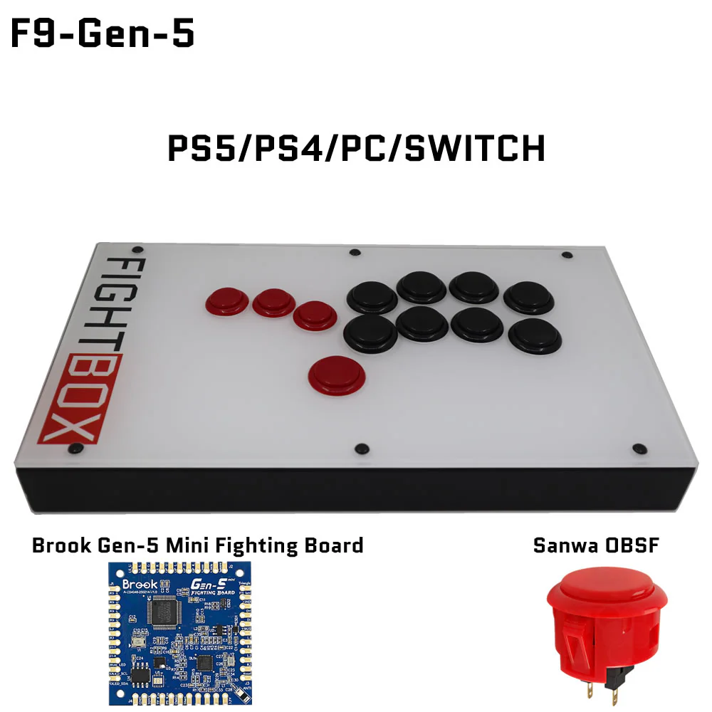 FightBox F-GEN-5 All Button Leverless Arcade Game Controller for PS5/PS4/PC/SWITCH