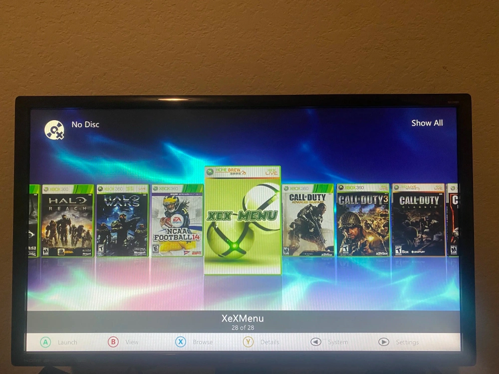 RGH Xbox 360 Modified Game Console Bulit in HDD Hacked Game Aurora System