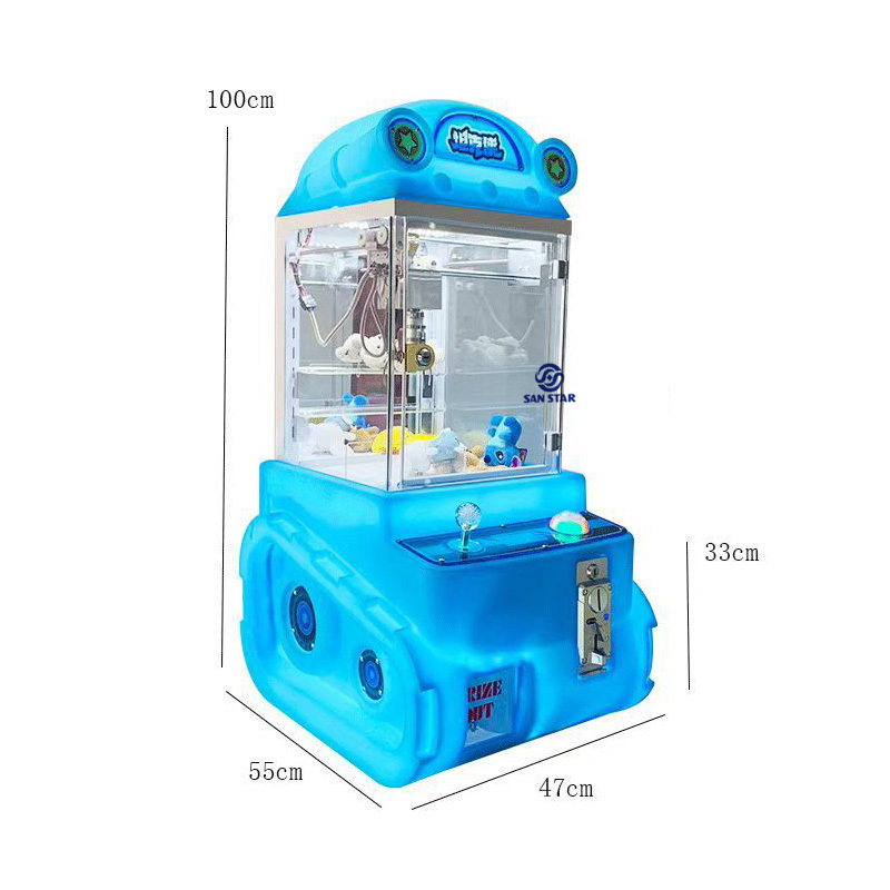 Coin Operated Game Machine Small Doll Grab Clip Machine Tank Doll Game Mini Claw Machine