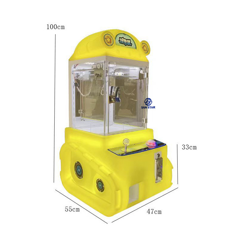 Coin Operated Game Machine Small Doll Grab Clip Machine Tank Doll Game Mini Claw Machine