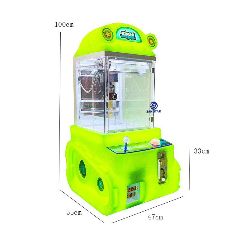 Coin Operated Game Machine Small Doll Grab Clip Machine Tank Doll Game Mini Claw Machine