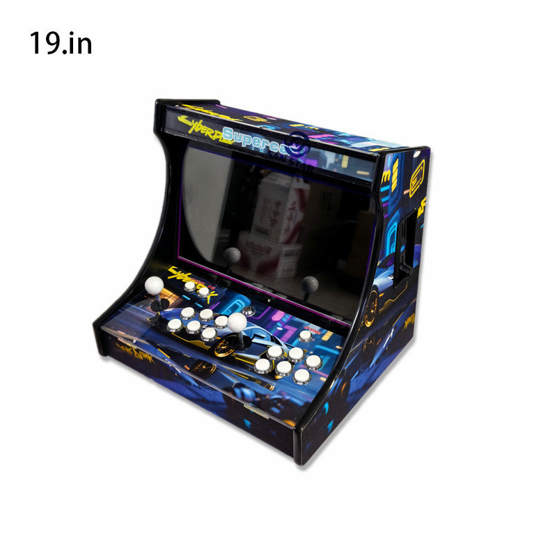 19-Inch Bartop Mini Video Game Arcade Machine Portable Indoor Coin-Operated Wired Connection for TV Game Console 26800 Games