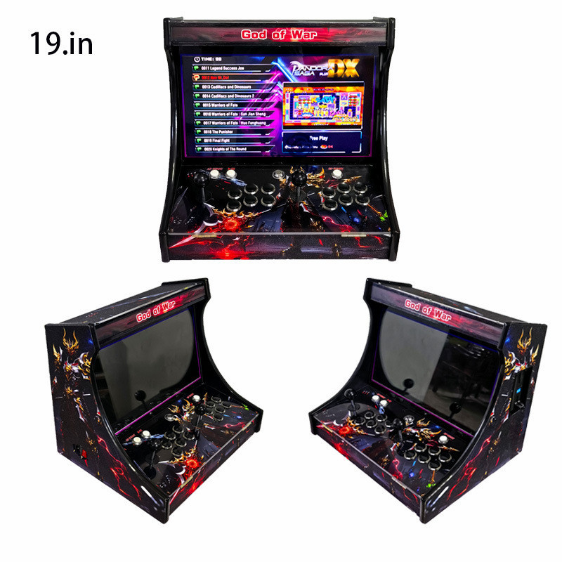19-Inch Bartop Mini Video Game Arcade Machine Portable Indoor Coin-Operated Wired Connection for TV Game Console 26800 Games