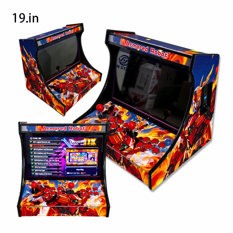 19-Inch Bartop Mini Video Game Arcade Machine Portable Indoor Coin-Operated Wired Connection for TV Game Console 26800 Games