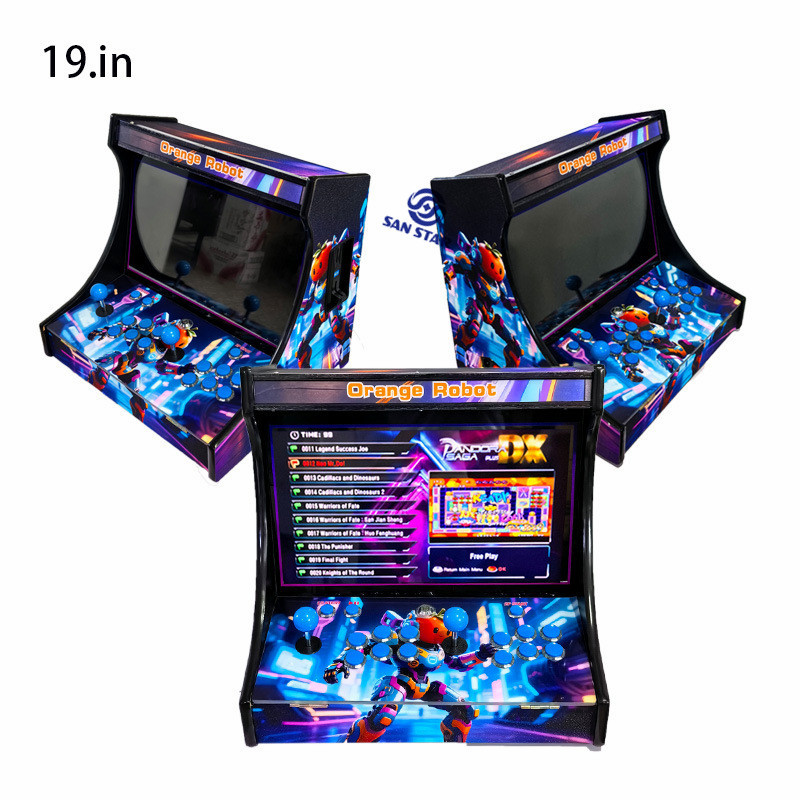19-Inch Bartop Mini Video Game Arcade Machine Portable Indoor Coin-Operated Wired Connection for TV Game Console 26800 Games