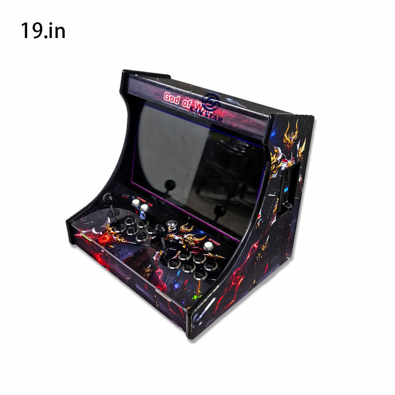 19-Inch Bartop Mini Video Game Arcade Machine Portable Indoor Coin-Operated Wired Connection for TV Game Console 26800 Games