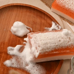 Goat Milk Honey Loofah Exfoliating Soap