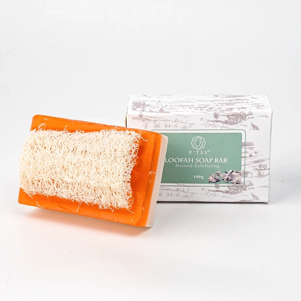 Goat Milk Honey Loofah Exfoliating Soap