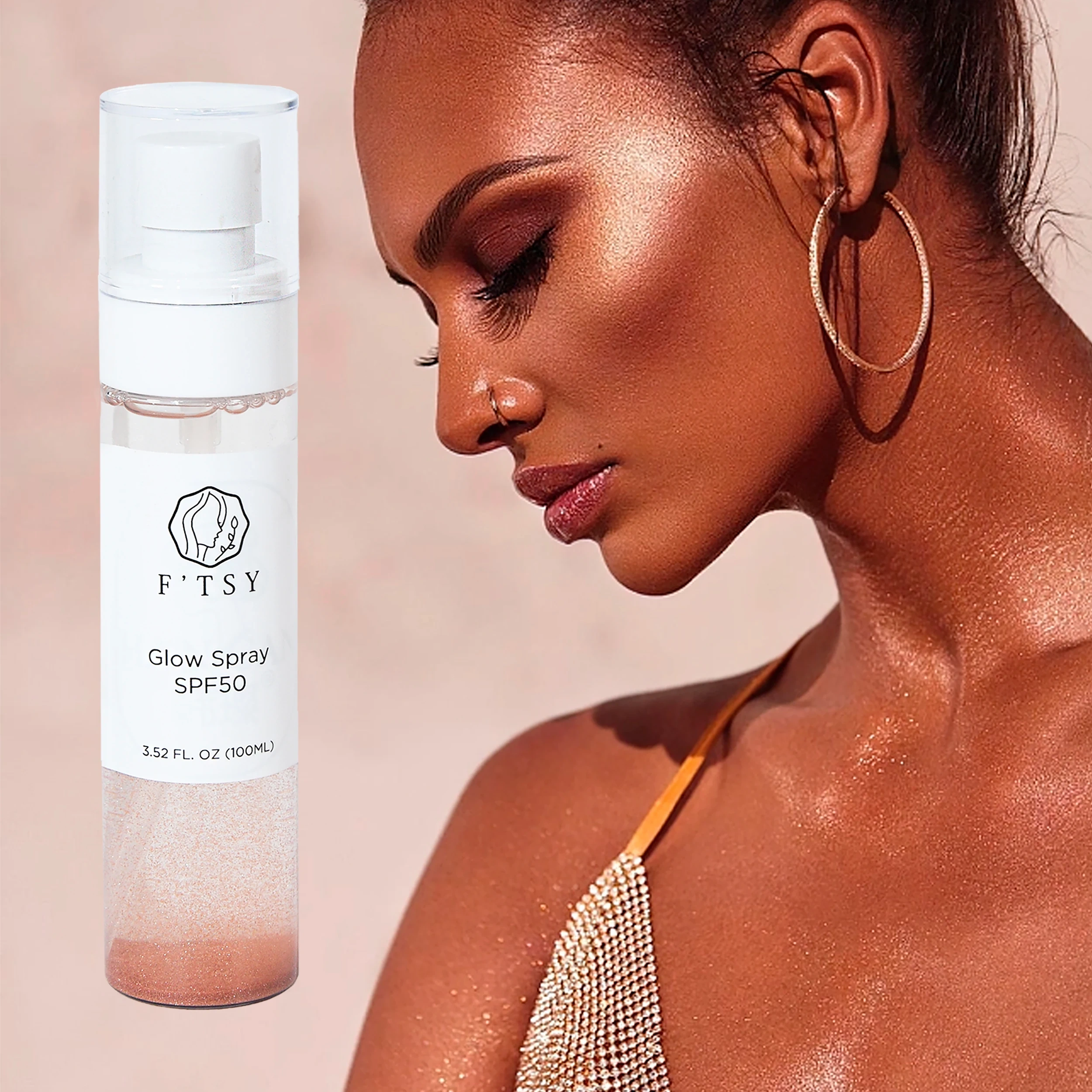 Body Glow Shimmer Sunscreen Spray, Pearlescent