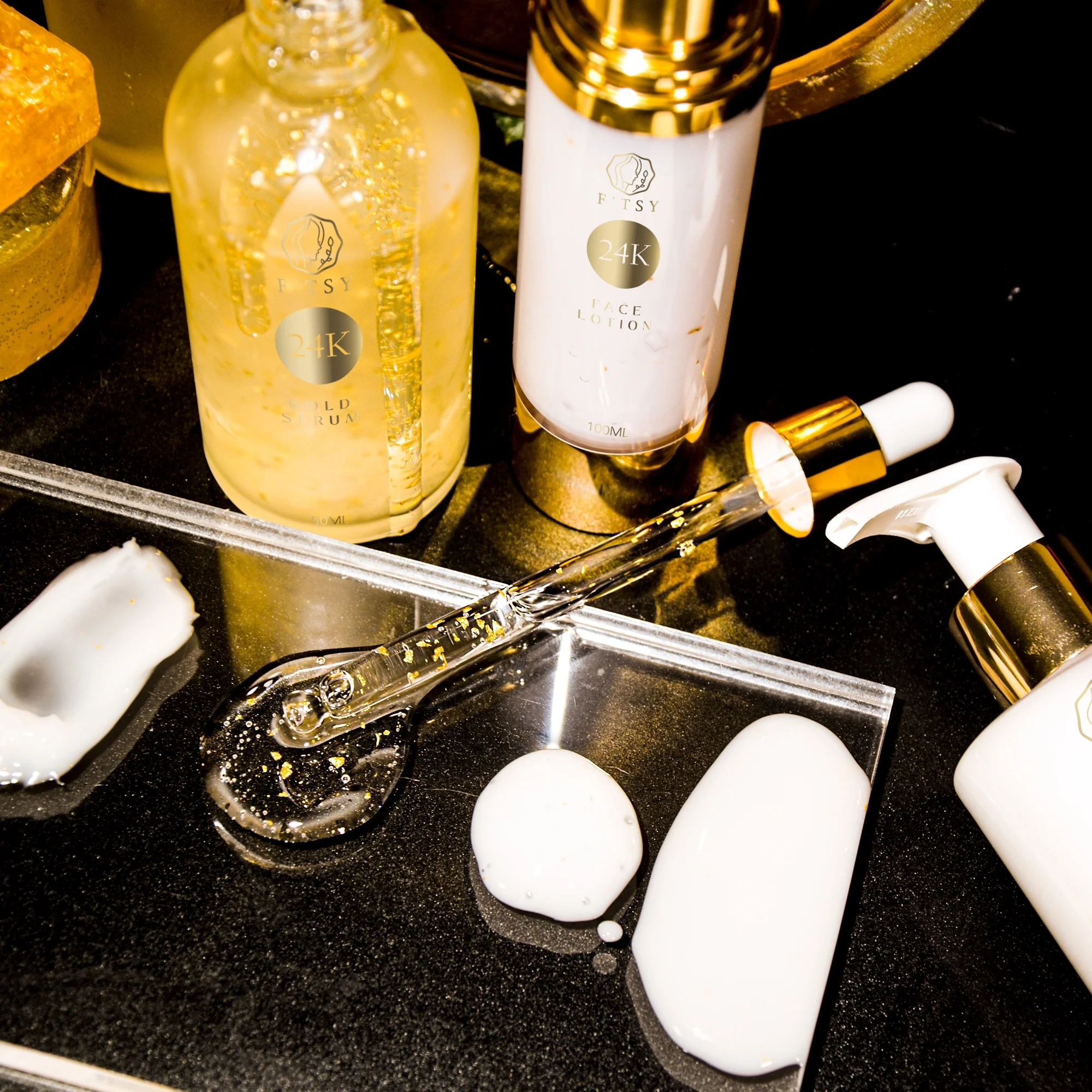 24K Gold Skincare Set, Anti-Aging & Brightening
