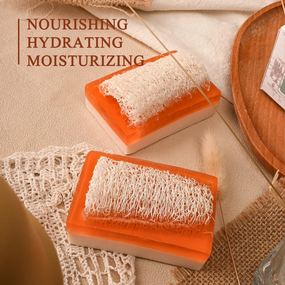 Goat Milk Honey Loofah Exfoliating Soap