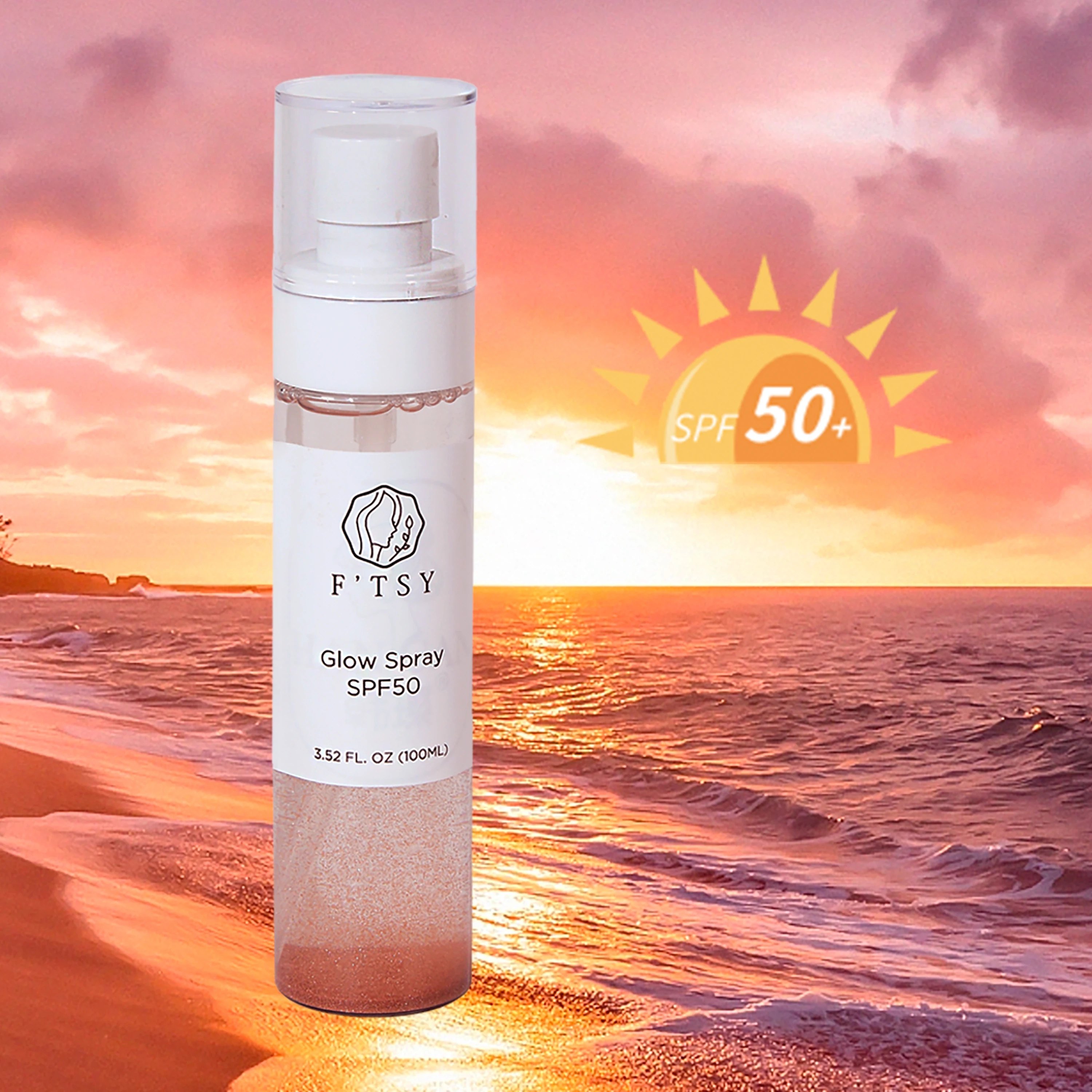 Body Glow Shimmer Sunscreen Spray, Pearlescent