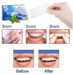 Private Label Safe and Fast  Teeth Whitening Strips Tooth Dental Care Whitener 5D Carbon Teeth Whitening Strip
