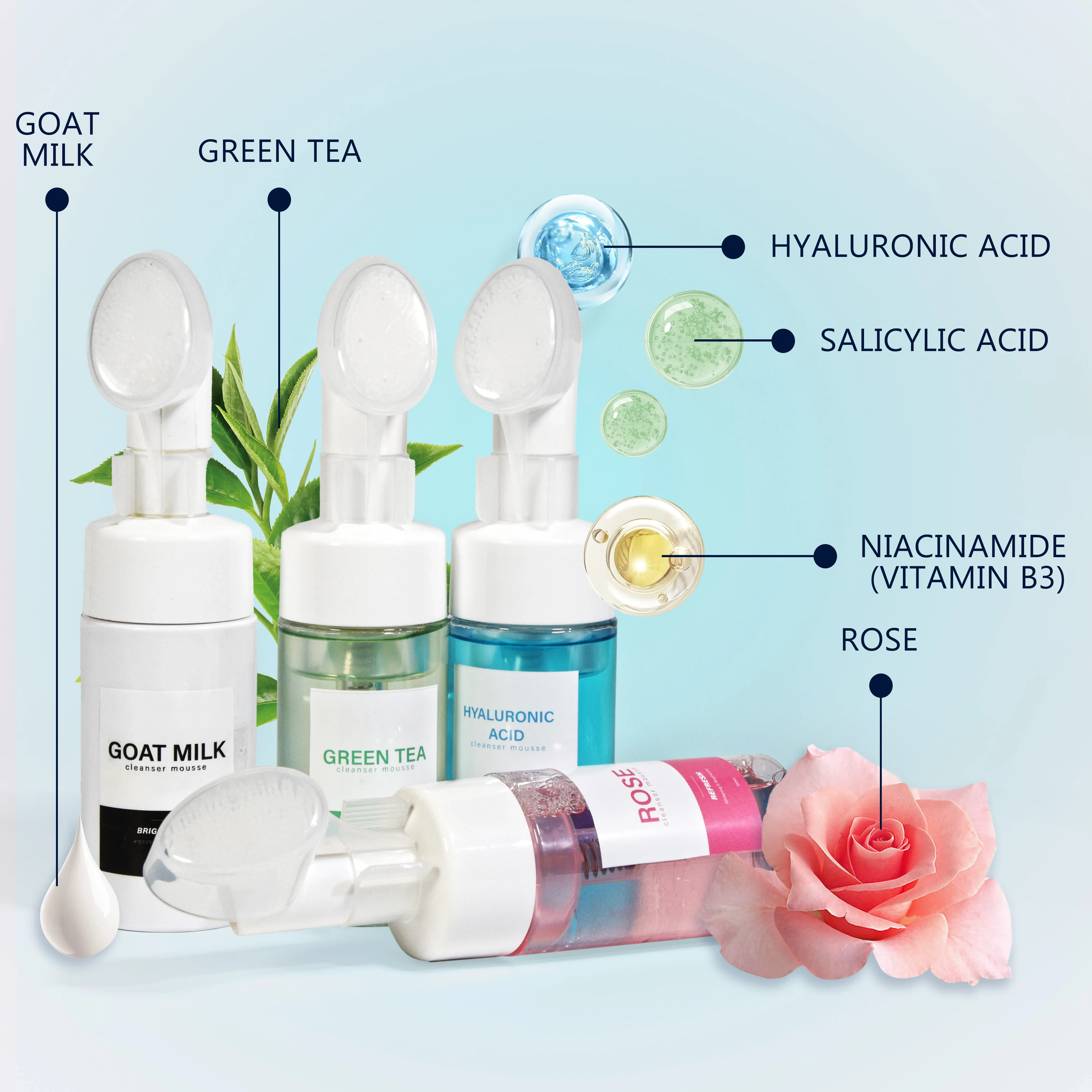 Foaming Facial Cleanser Mousse Set