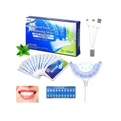 Private Label Safe and Fast  Teeth Whitening Strips Tooth Dental Care Whitener 5D Carbon Teeth Whitening Strip