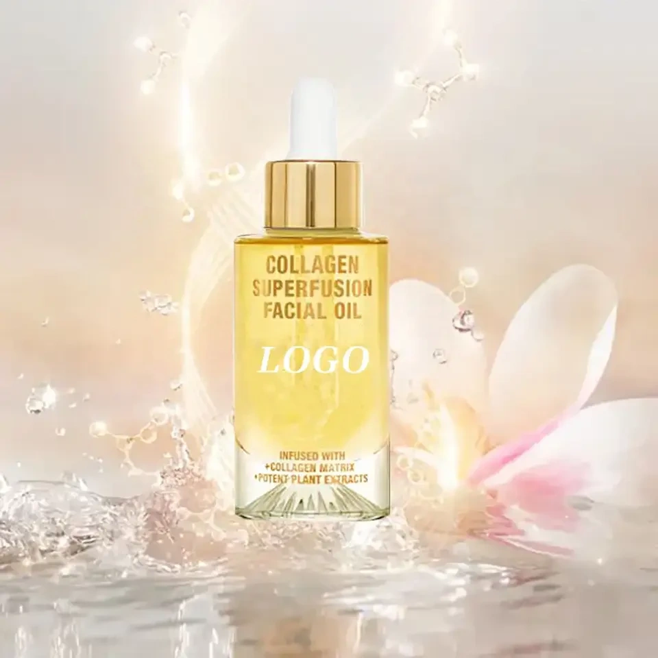 Private Label Natural Vitamin A Evening Primrose Collagen Firming Plumping Anti Aging Luxury Face Oil