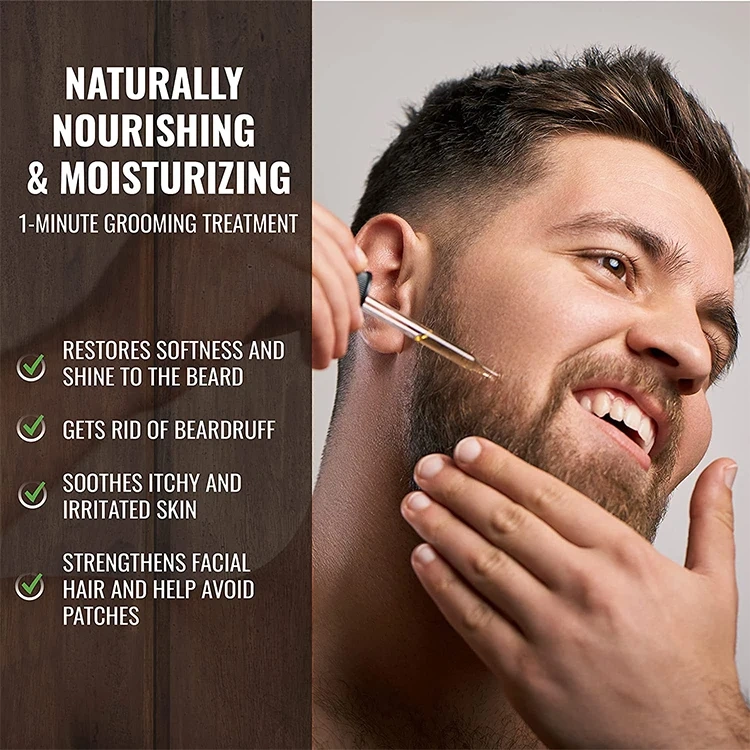 Custom organic cruelty-Free beards grooming men beard growth oil private label for men luxury
