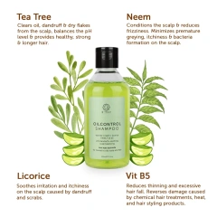 New Vegan Organic Private Label Tea Tree Herbs Vitamin B5 Oil Control Soothing Hair Aloe Vera Gel Shampoo