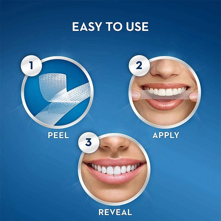 Private Label Removes Teeth Stains No Sensitive Non Peroxide Professional Teeth Whitening Strips