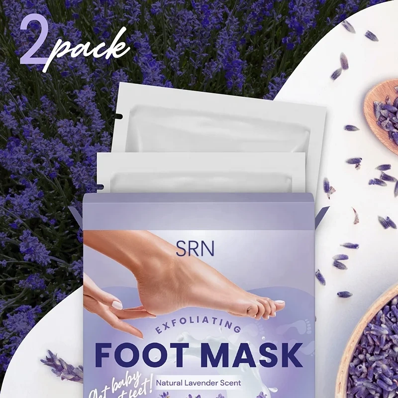Wholesale Lavender Nourishing Foot Mask Peeling off Dead Skin Feet Mask Remove Calluses Foot Care Mask