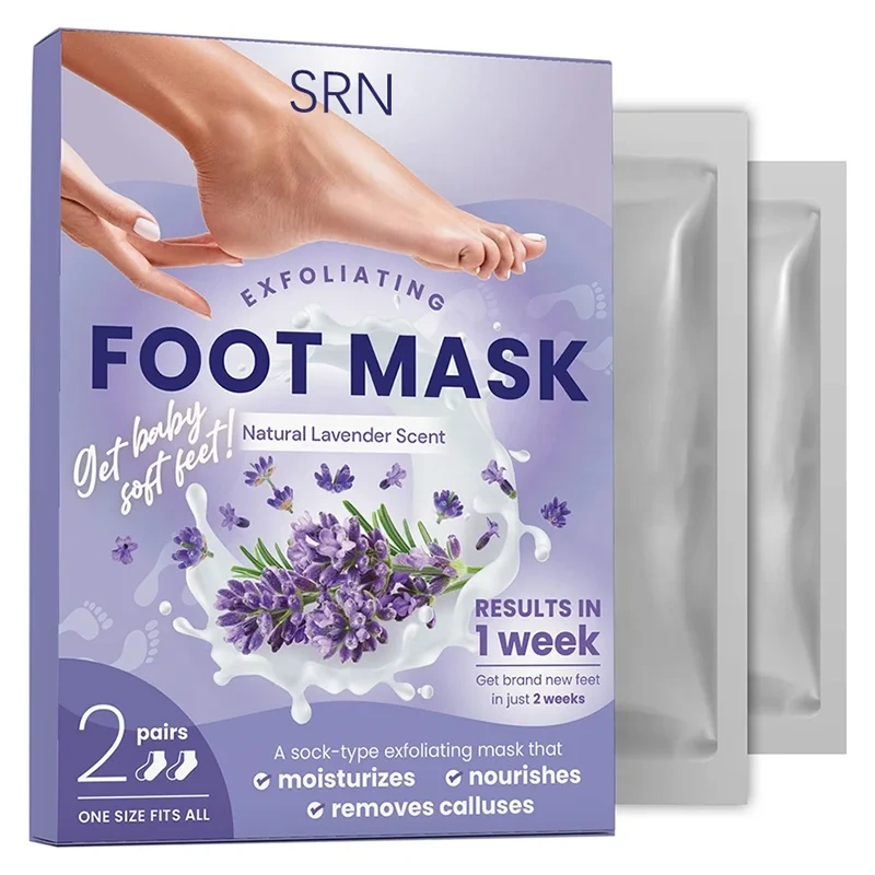 Wholesale Lavender Nourishing Foot Mask Peeling off Dead Skin Feet Mask Remove Calluses Foot Care Mask