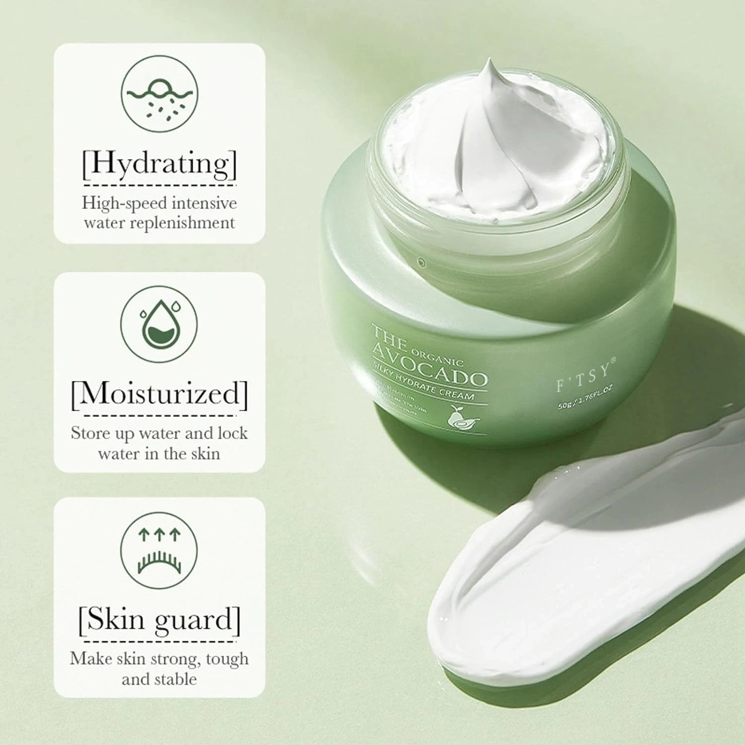 Private Label Organic Avocado Acne Treatment Vitamin C Lightening Cream Brightening Anti Aging Repairing Korean Skin Care Set