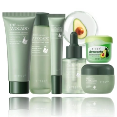Private Label Organic Avocado Acne Treatment Vitamin C Lightening Cream Brightening Anti Aging Repairing Korean Skin Care Set