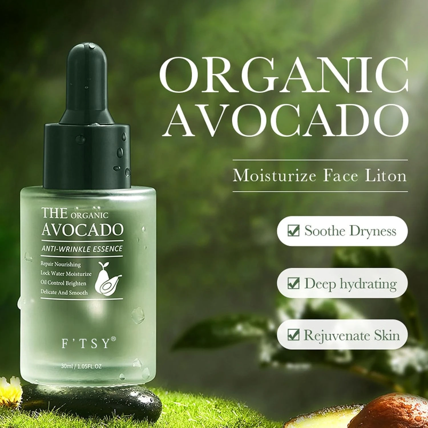 Private Label Organic Avocado Acne Treatment Vitamin C Lightening Cream Brightening Anti Aging Repairing Korean Skin Care Set