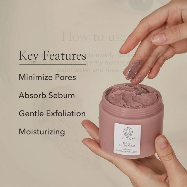 Private Label Korean Hot Selling Red Bean Refreshing Pore Mask Deeping