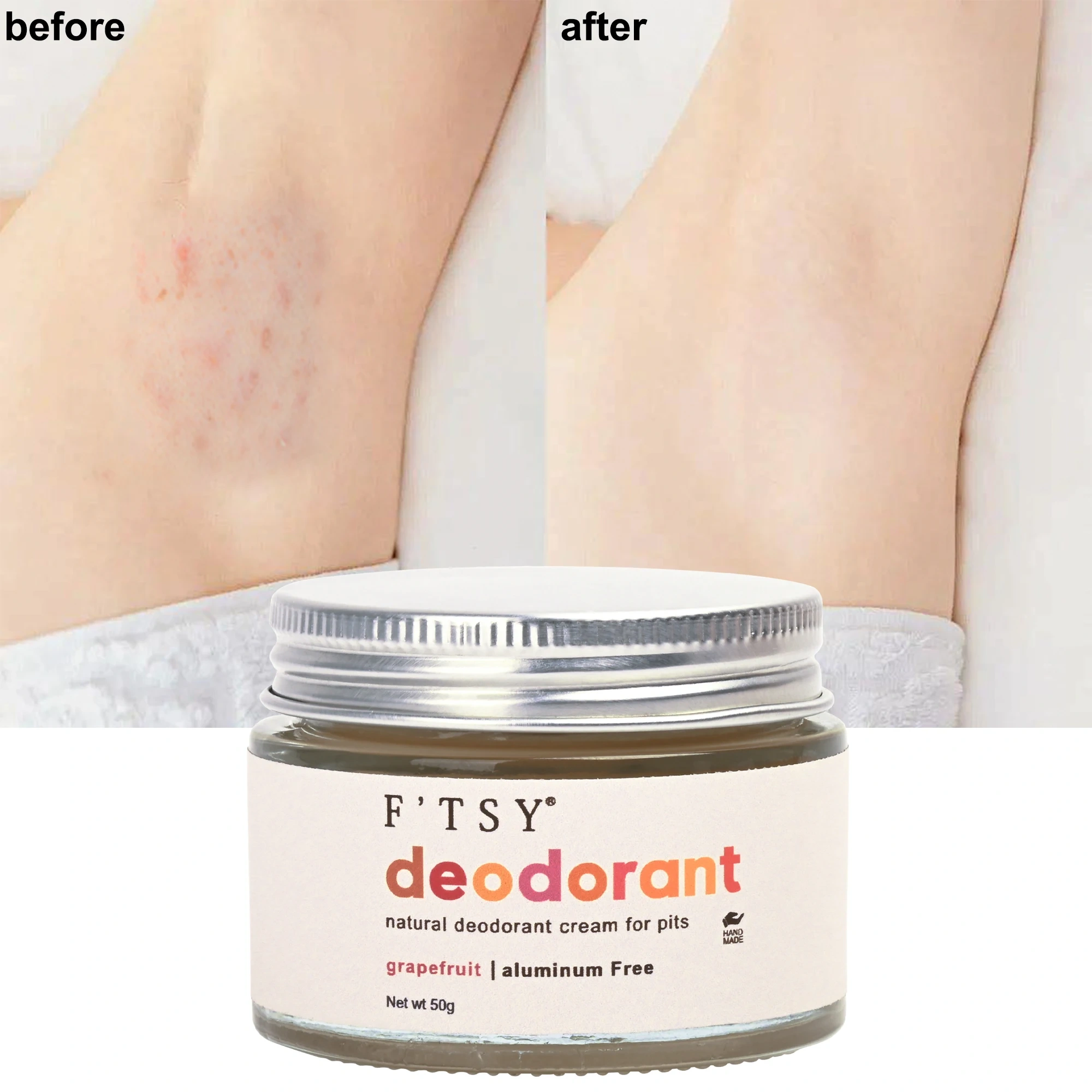 Private Label All Day Deodorant Aluminum Free Body Grapefruit Remover Cream Armpit Underarm Deodorant