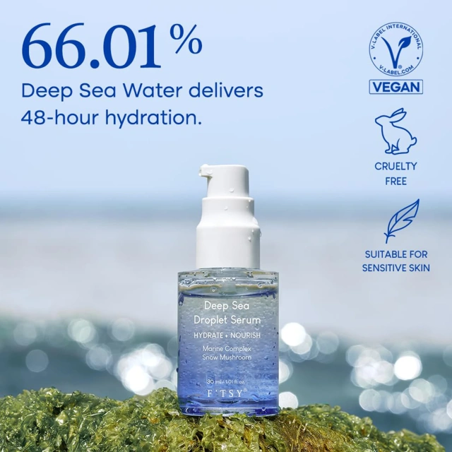 New Product Private Label Deep Sea Droplet Seurm Vegan Lightweight Deep Hydration 48-Hour Hydration Face Seurm