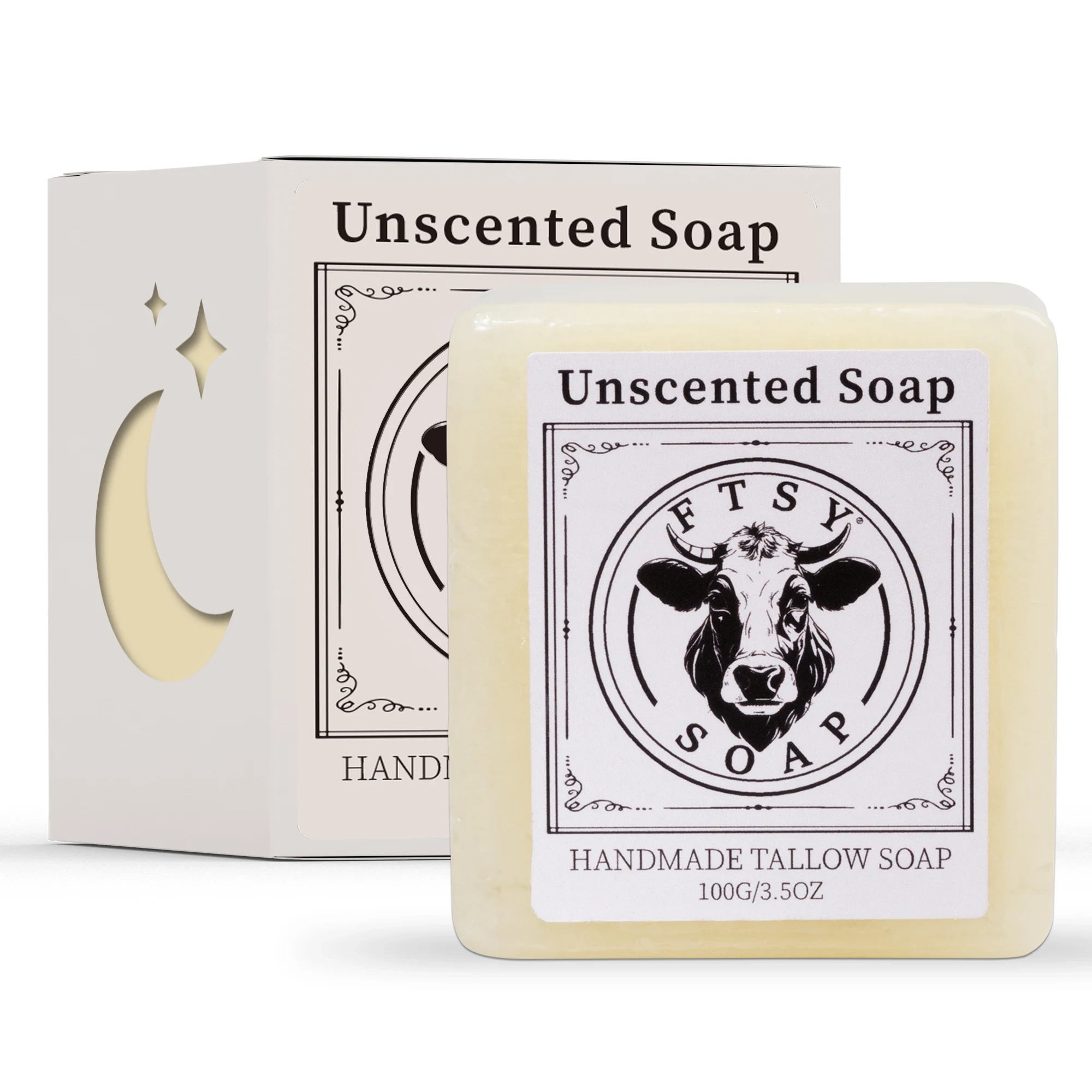 Unscented Beef Tallow Soap
