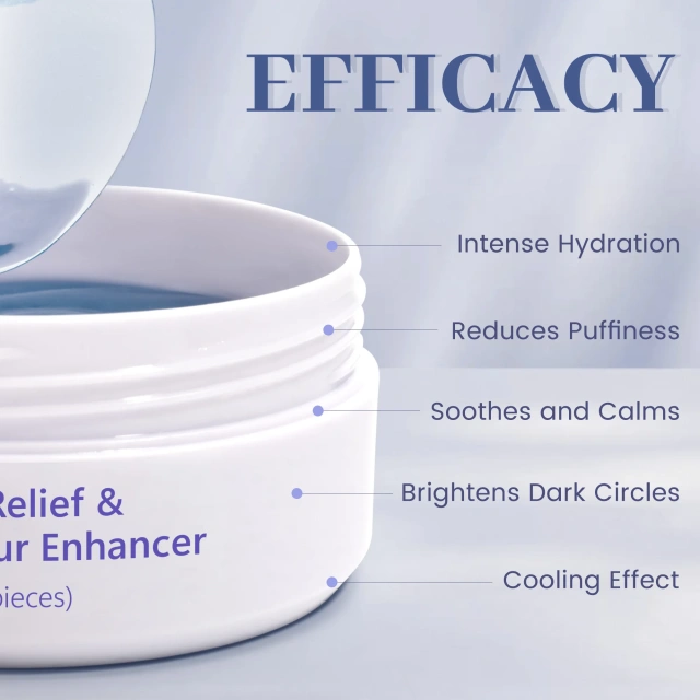 Private Label Reduce Wrinkles Puffy Eyes Agave Eye Patch  Anti Aging Firming Crystal Hydro Under Eye Patch Mask