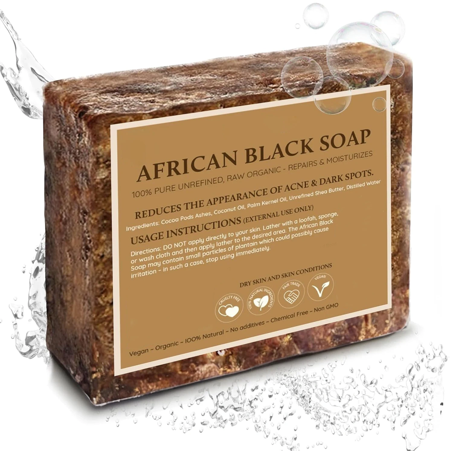 African Black Soap for Acne & Dark Spots