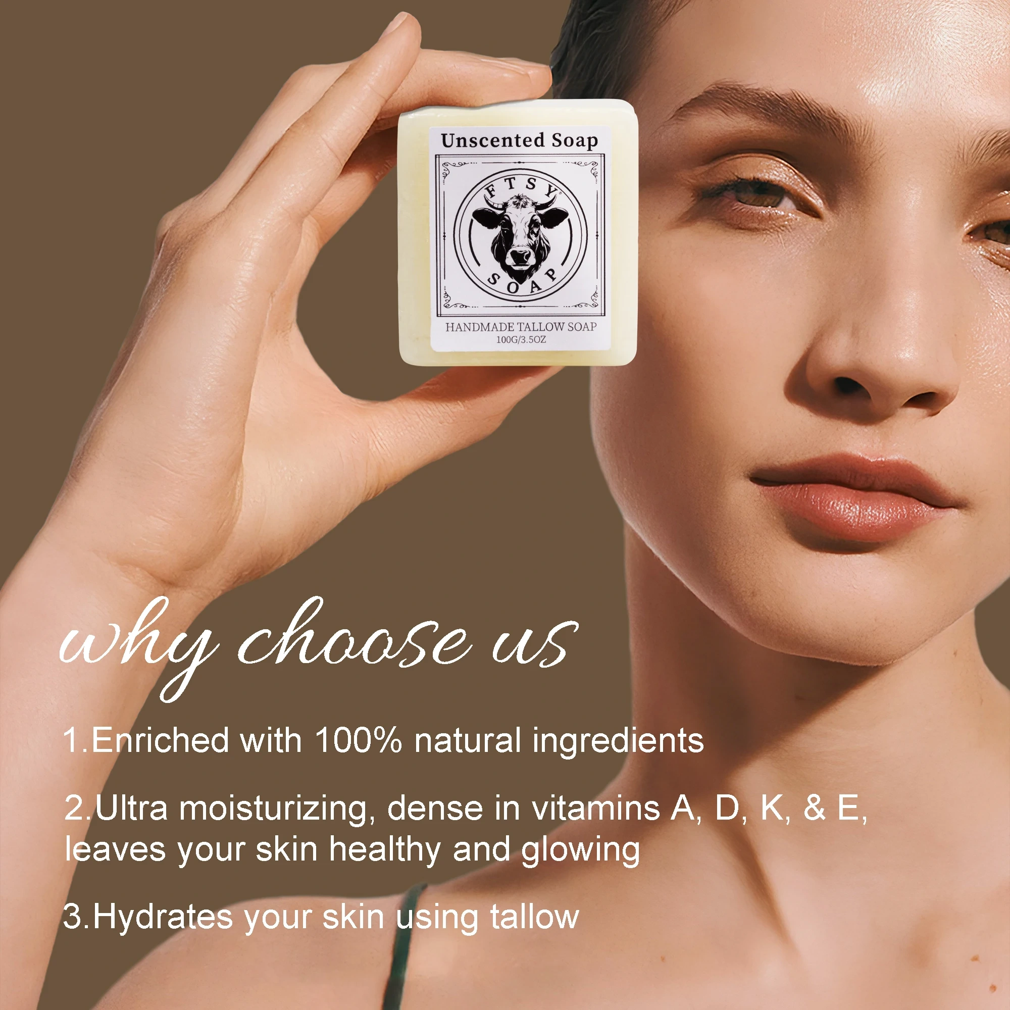 Unscented Beef Tallow Soap