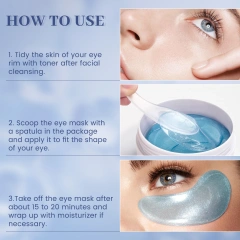 Private Label Reduce Wrinkles Puffy Eyes Agave Eye Patch  Anti Aging Firming Crystal Hydro Under Eye Patch Mask