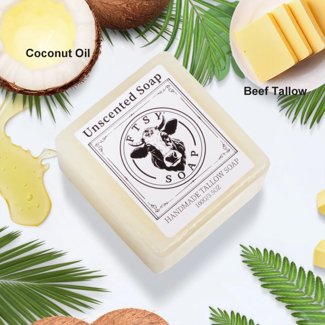 Unscented Beef Tallow Soap