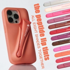 Private Label Hot Selling Peptide Lip Tint Hydrating Nourishing Non-Sticky Lip Gloss Lip Balm with Phone Case