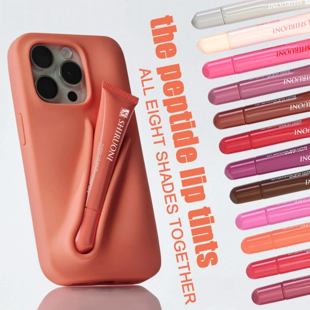 Private Label Hot Selling Peptide Lip Tint Hydrating Nourishing Non-Sticky Lip Gloss Lip Balm with Phone Case