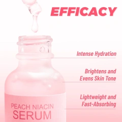 Peach 77% Niacinamide Serum for Uneven Skin Tone，Hydrating Brightening