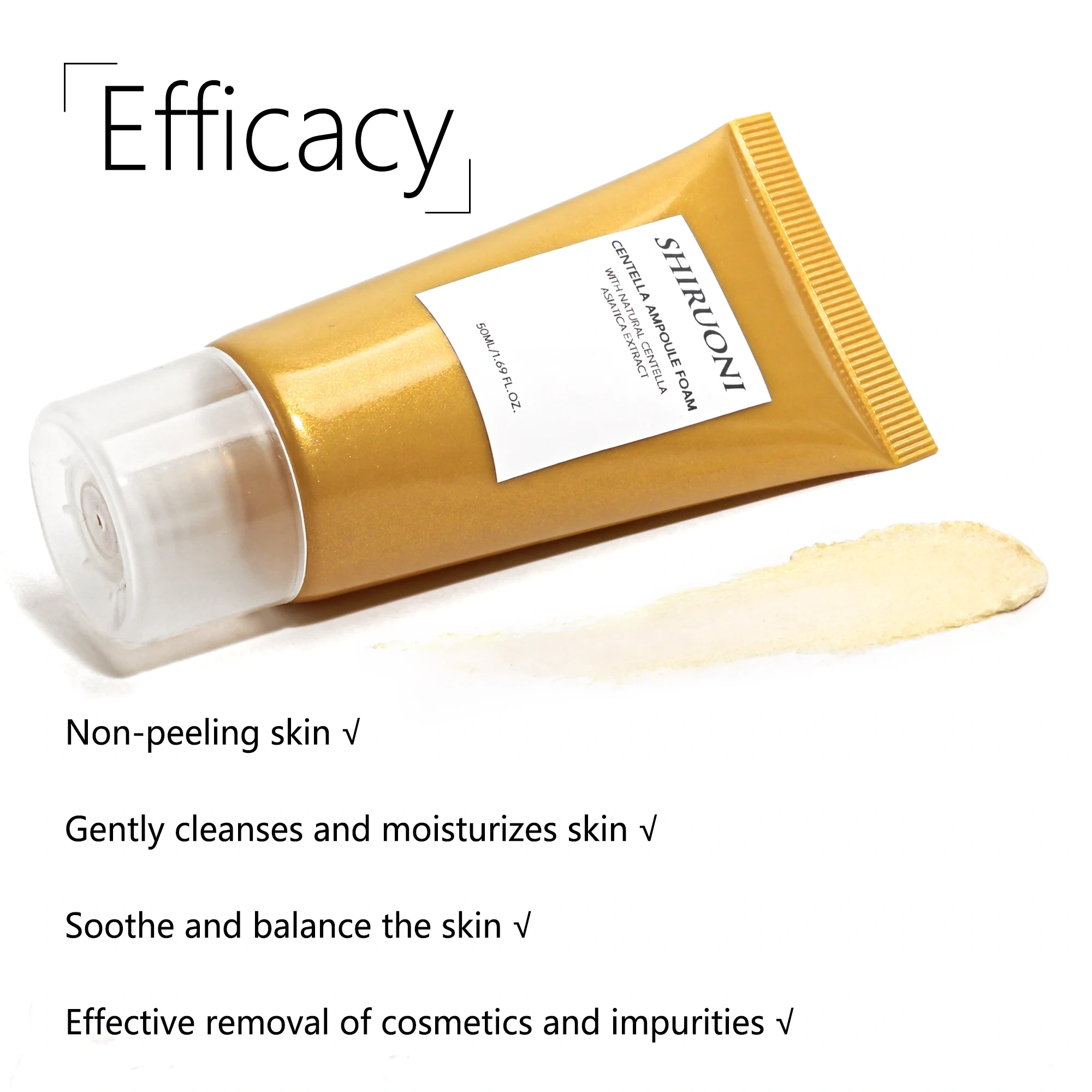 Centella Asiatica Ampoule Facial Cleanser, Gentle & Deep Clean