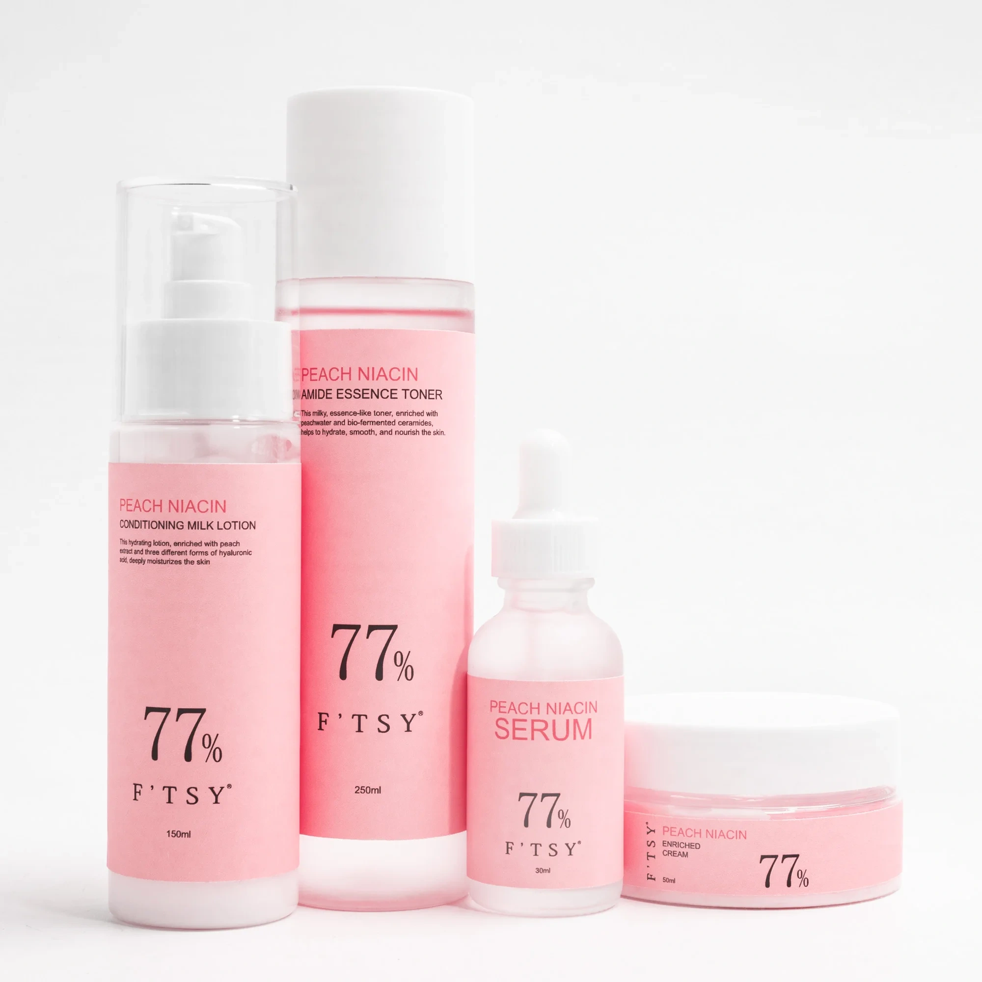 Peach 77% Niacinamide Serum for Uneven Skin Tone，Hydrating Brightening