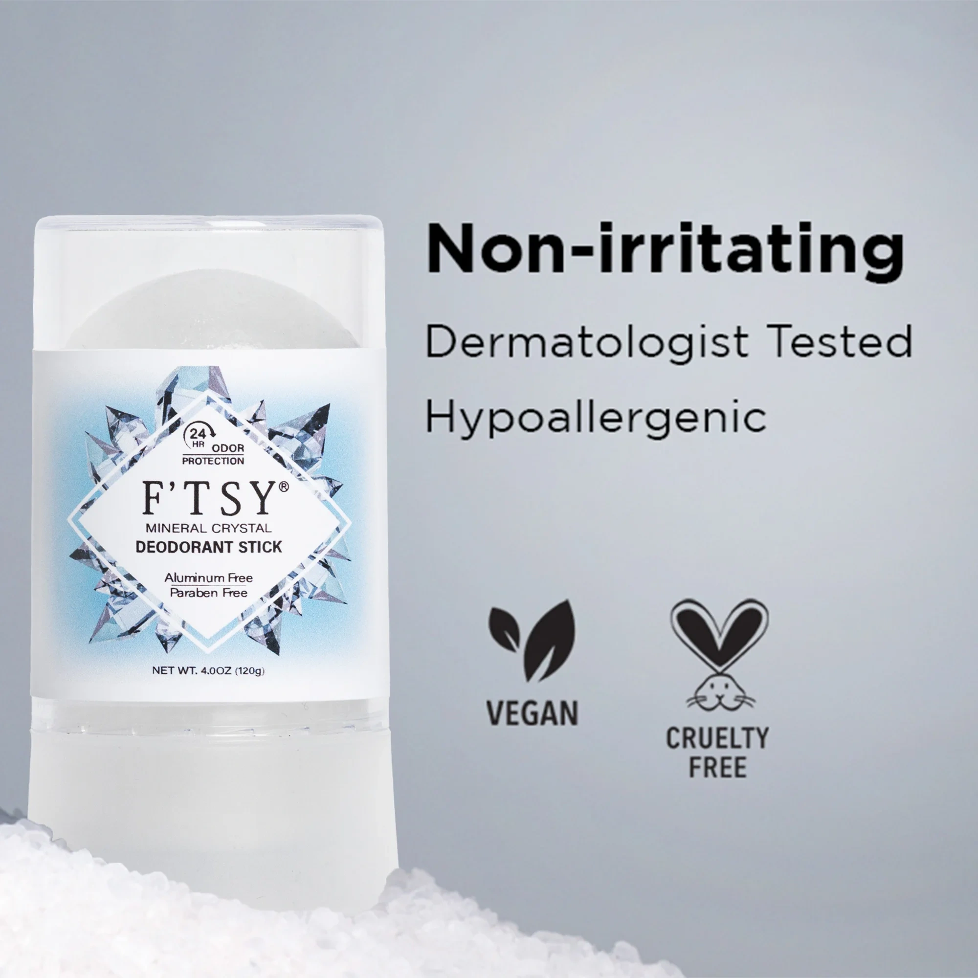 Mineral Crystal Deodorant Stick, Unscented, Antiperspirant
