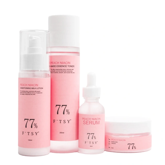 Peach 77% Niacinamide Serum for Uneven Skin Tone，Hydrating Brightening