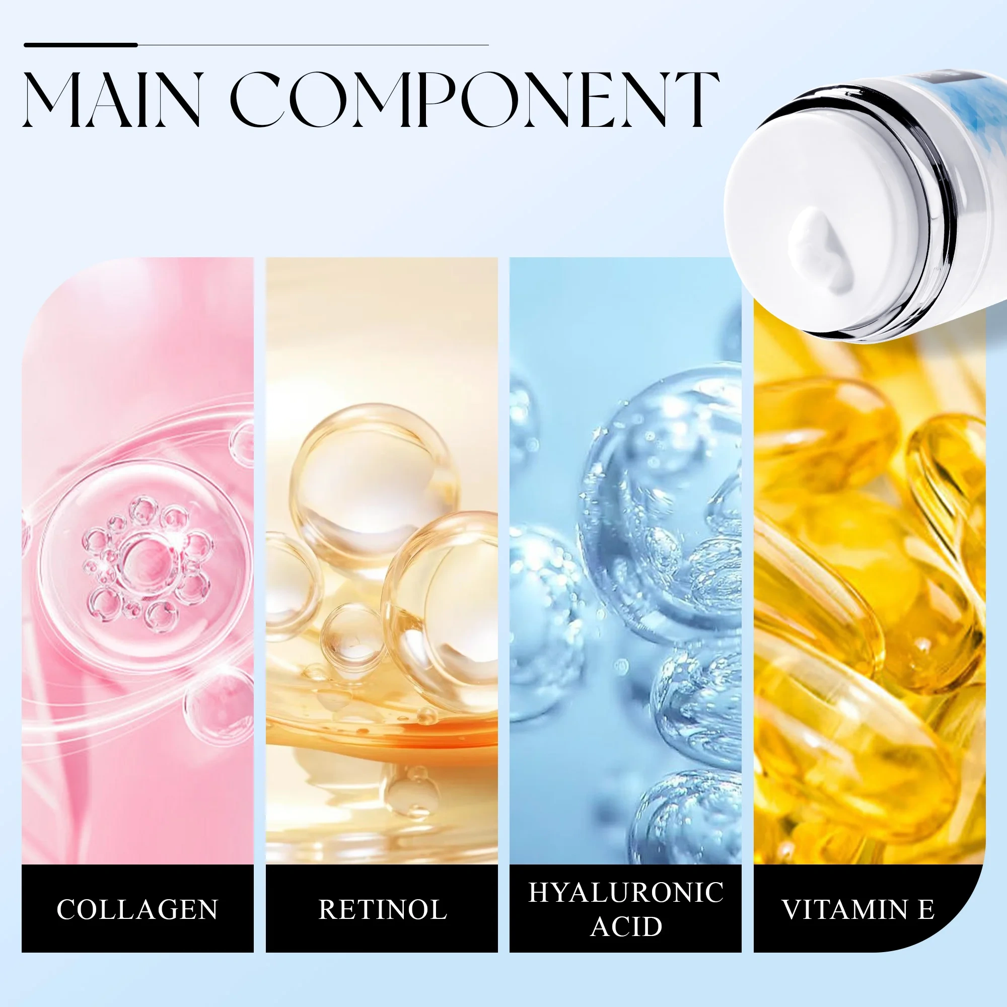 Collagen Retinol Hyaluronic Acid Cream, Anti-Aging