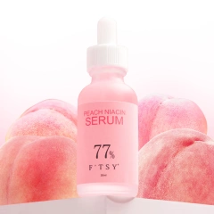 Peach 77% Niacinamide Serum for Uneven Skin Tone，Hydrating Brightening