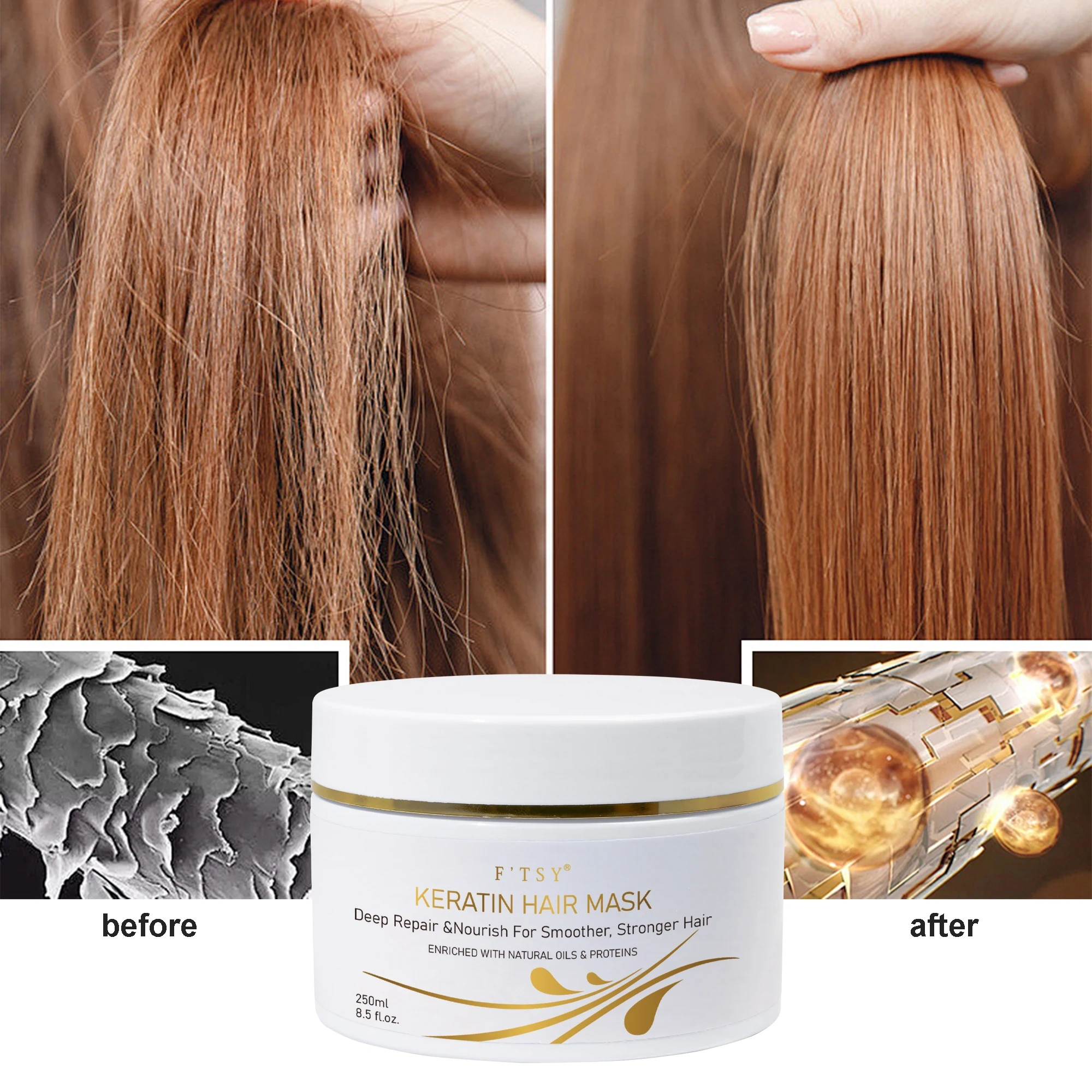 Keratin Mud Hair Mask, Frizz Repair