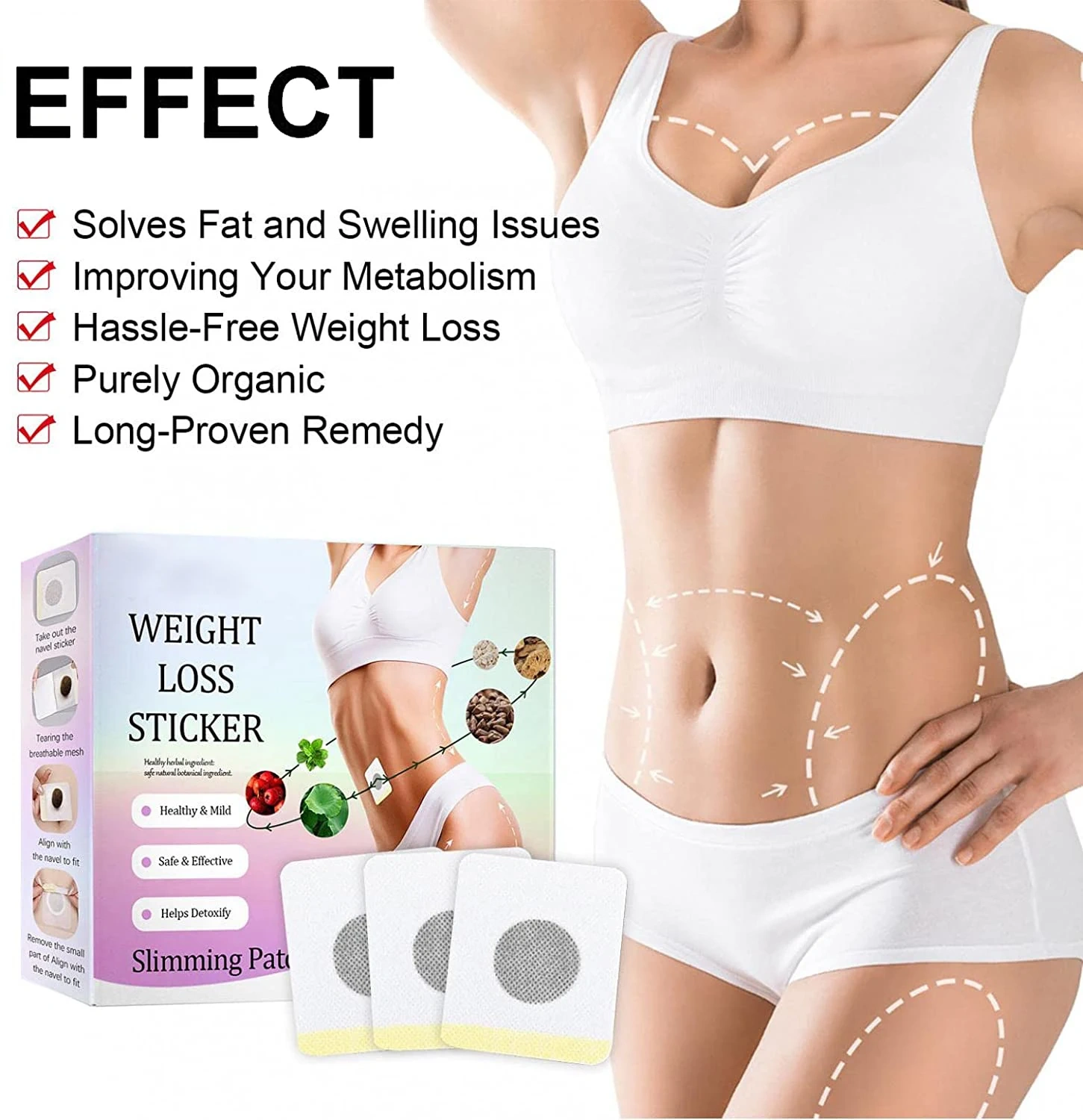 Herbal Belly Slimming Patch, Weight Loss